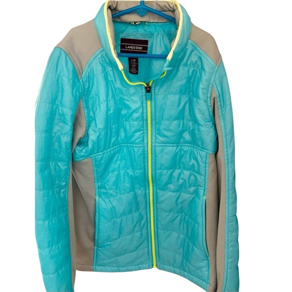 Lands' End Other - LANDS’ END Aqua and Yellow Girls Jacket- Size Large - SALE 2/$40
